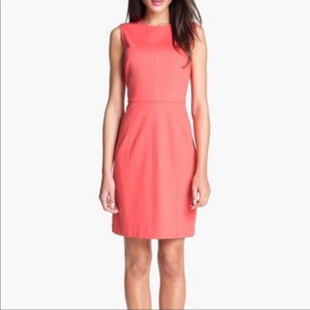 Trina Turk Kenzie dress coral sheath dress sz Small
